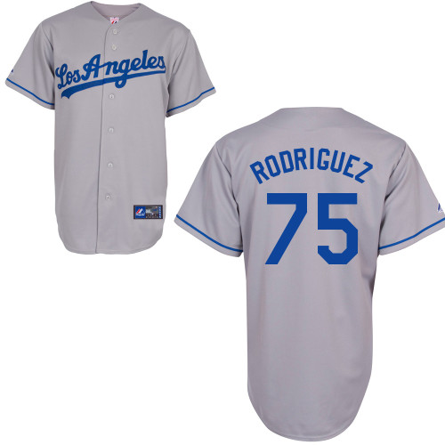 Paco Rodriguez #75 mlb Jersey-L A Dodgers Women's Authentic Road Gray Cool Base Baseball Jersey